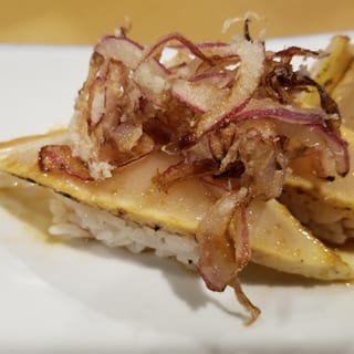 Lemon Pepper Seared Escolar Sushi