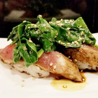 Cajun Tuna w/ Spinach Sushi, 2pc